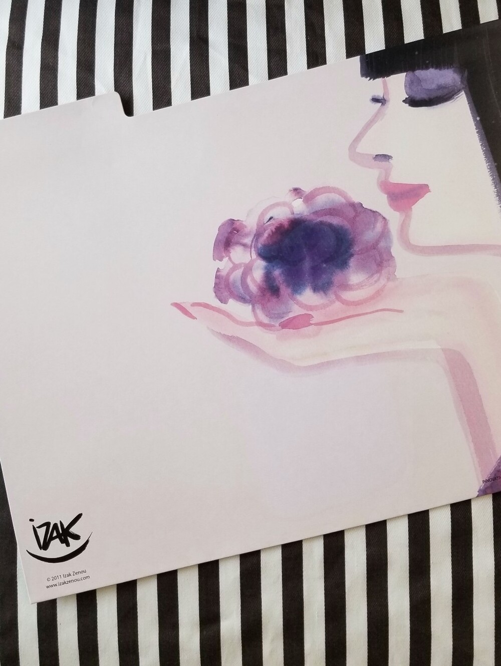 ❗Henri Bendel Illustrator Izak Zenou Flower Artistic File Folder❗